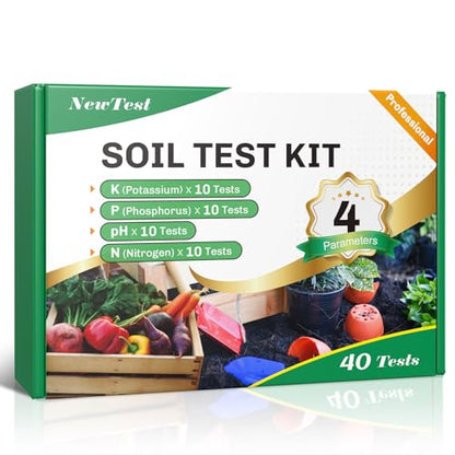 Soil Test Kit 4 Parameters: 40 Tests Professional Soil Testing Kits