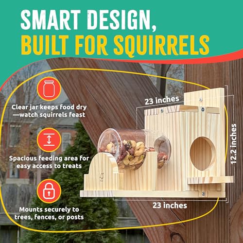 SparkJump Squirrel Feeder Kit for Kids, Easy DIY Kids Woodworking Kit