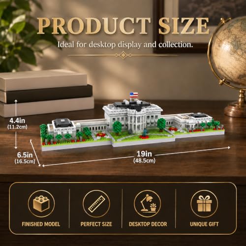 White House Micro Mini Building Block Set 3000 Pcs - style: White House
