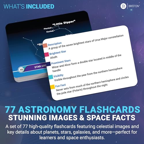 Astronomy Flash Cards – 77 Space Facts, Solar System, Stars & Galaxies