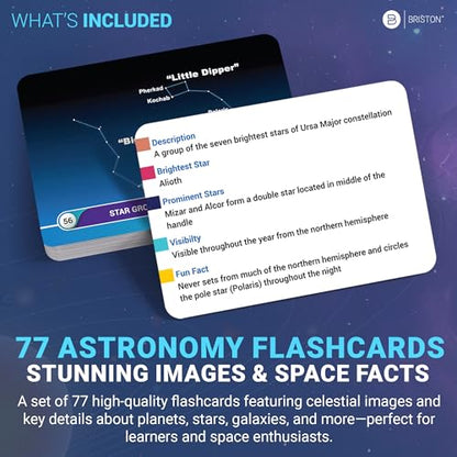 Astronomy Flash Cards – 77 Space Facts, Solar System, Stars & Galaxies