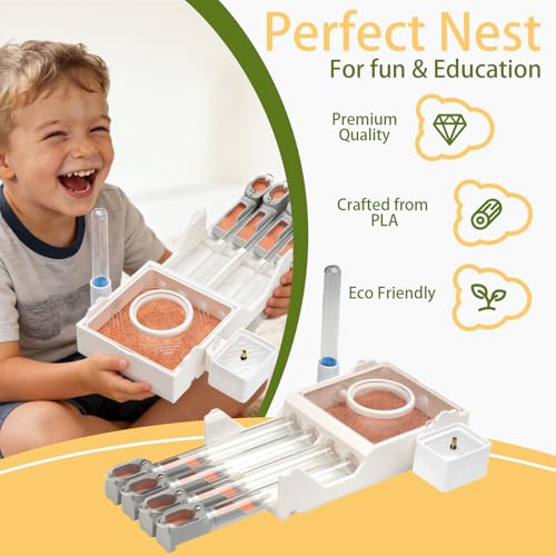 StackCore Stackable Series - White QuadTube (Four Tube Ant Nest) with Starter Tool Kit - size: White QuadTube