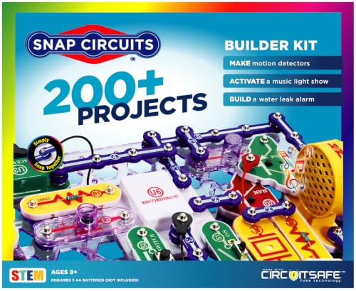 SNAP CIRCUITS 203 STEM Electronics Kit, 200+ Projects, Ages 8+