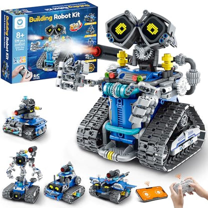 Sillbird STEM Robot Building Kit with Remote Control Gifts for Boys 8-14 - color: Blue