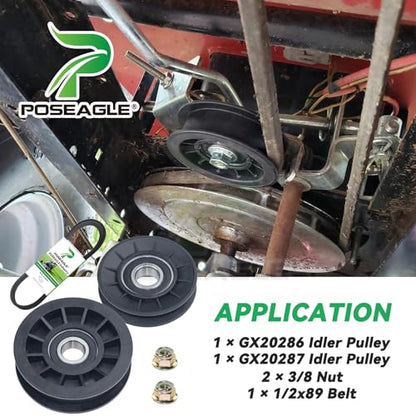 GX20286 and GX20287 Idler Pulleys & UC30568 Drive Belt - size: 1xAUC20392+1xGX20287+1/2x89