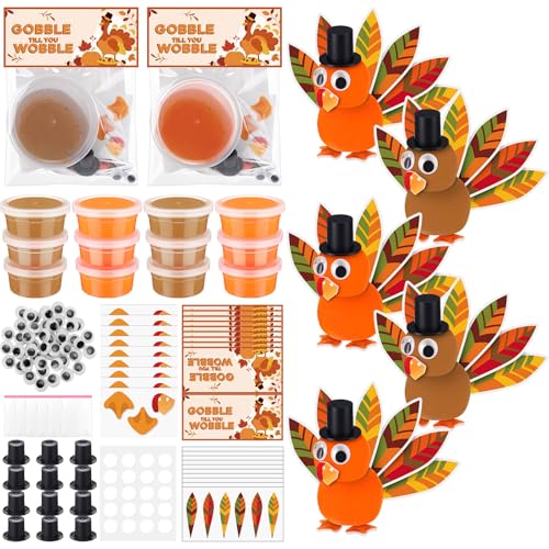 12 Sets Thanksgiving Craft Fall Kits DIY Turkey Clay for Kid Adult