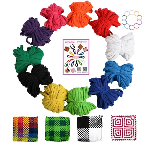 OYACH 10inch Cotton Potholder Weaving Loom Refill Loops,440 Potholder Loops - color: 10” Cotton Loop