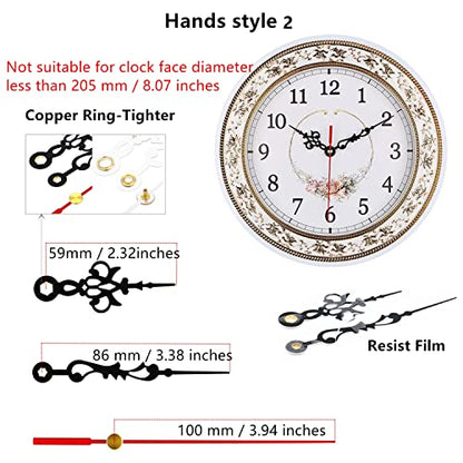Youngtown Quartz Clock Movement Replacement Kit with Pendulum 43/64" Shaft - size: 43/64 inch total shaft length