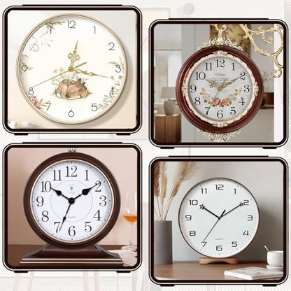 15 Pack Clock Mechanism Replacement Kit with 20 Pairs Clock Hands - size: 15pcs Thread Length 3/8 in+1/2 in+5/8 inch