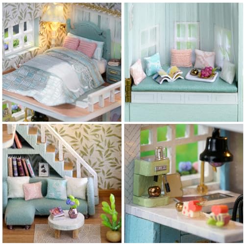 CUTEROOM DIY Miniature House Kit Wooden Craft Gift for Adult-Warm Manor