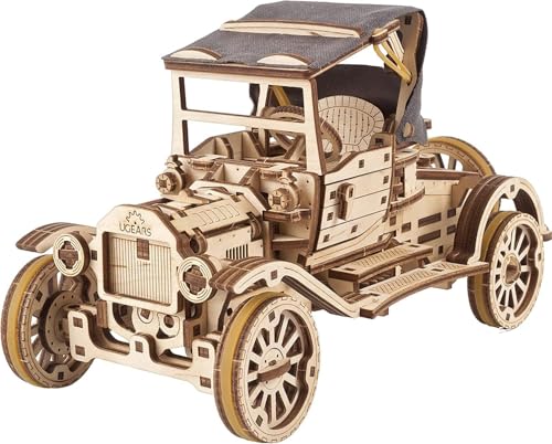 Ugears Retrocar UGR-T, 3D Puzzle, Brown - style: Retrocar