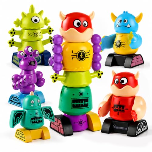 Magnetic Robot Building Toy, STEM Magnet Monster Toys Set for Kids Age 3-5 - color: Monster