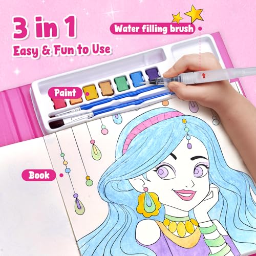 JoyCat Paint with Water Coloring Books for Toddlers (Makeup & Manicures) - style: Makeup & Manicures