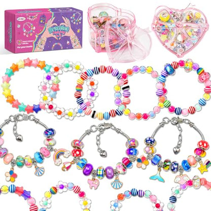 Umikk Charm Bracelet Jewelry Making Kit for Girls 8-12 Kids' Bead DIY Kit - size: 2（2.9“x5.6”）