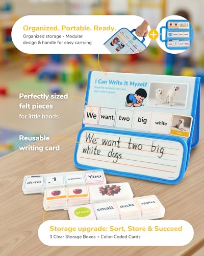 CHEFAN 165 PCS Sentence Building for Kids, Speech Therapy Materials - color: 165 Pcs Sentence Building Sets