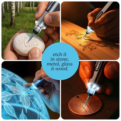 EtchMate Engraving Pen for Metal, Wood, Glass, Plastic & All Materials