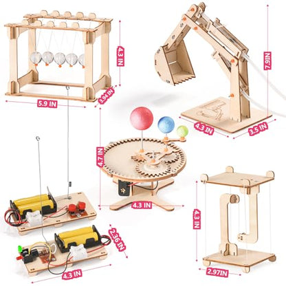 STEM Science Kits for Kids Age 8-10 8-12, Wood Building Crafts Kits for Boy - style: Science STEM Kits