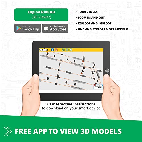 Engino: Discovering STEM - How Cars Work: Technology of Machines - 10 Model Toy Vehicle Brick Building Set, Snap-Fit Construction, Experiment, Kids 9+ - style: How Cars Work