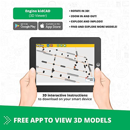 Engino: Discovering STEM - How Cars Work: Technology of Machines - 10 Model Toy Vehicle Brick Building Set, Snap-Fit Construction, Experiment, Kids 9+ - style: How Cars Work