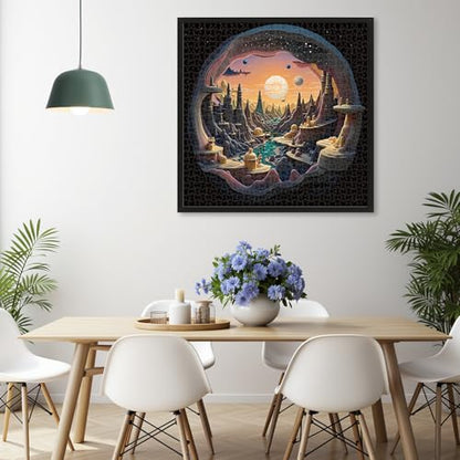 1000 Piece Jigsaw Puzzle for Adults, 3D Visual Art Puzzle - color: 3d Alien Frontier