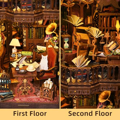 Book Nook Kit, Book Nook Kits for Adults DIY Booknook Model Build - color: Wonder Library