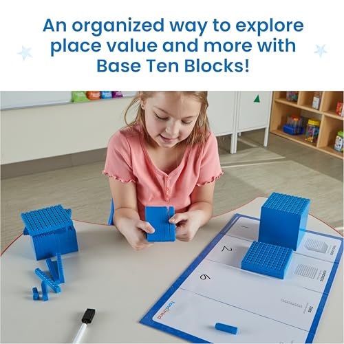 hand2mind Interlox Base Ten Blocks Activity Set, 133 Pieces - style: Interlox Plastic