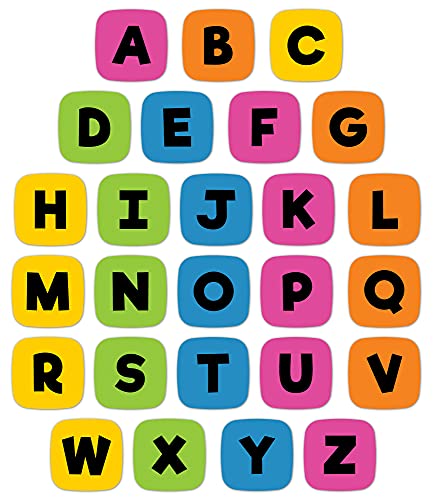 Carson Dellosa 26-Piece Dry Erase Alphabet Edu-Clings Set, 3.5" Silicone abc Letter Manipulatives, Kindergarten and Preschool Learning Activities and Phonics Games - style: Alphabet