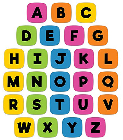 Carson Dellosa 26-Piece Dry Erase Alphabet Edu-Clings Set, 3.5" Silicone abc Letter Manipulatives, Kindergarten and Preschool Learning Activities and Phonics Games - style: Alphabet