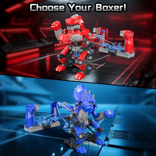 Hydraulic Boxing Bots Building Kit, STEM Educational Fighting Game Set, 2-Player Battle Robot Toy for Kids, Cool Birthday Gift for Boys Age 8+