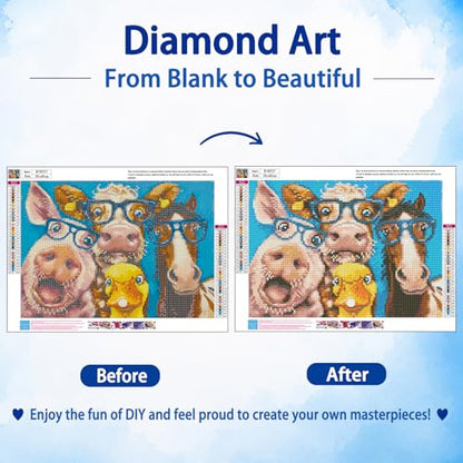 AUKELHJ Diamond Art Kits for Adults, Animal Diamond Painting, 12x16 Inch - color: 14-Animal, size: 12X16 inch