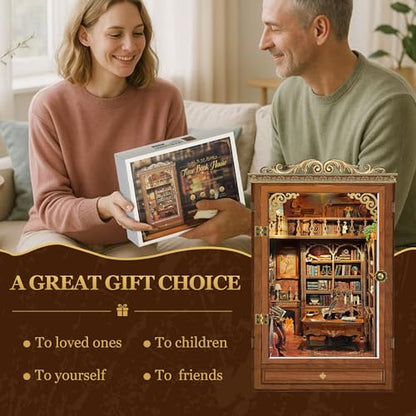 Book Nook Kit DIY Miniature House 3D Wooden Puzzle - Time Book House - color: Time Book House