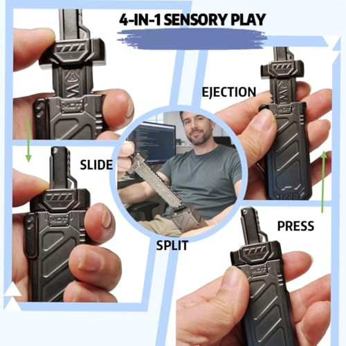 Metal Fidget Ejection Slider for Adults, Gunmetal