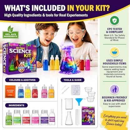 Jim&Gloria Science Kits for Kids Age 5-7 8-12 Year Old Birthday Gifts for Girls Boys, Learning & Educational Toys, Stem Toys, Chemistry Set, Science Experiments for Kids Volcano Projects