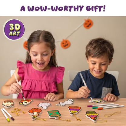 Skillmatics Halloween Aqua Puffs – 3D Art Kit, Paint By Number Kit - color: Halloween