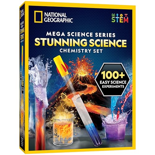National Geographic Chemistry Set with 45 Experiments for Kids 8-12