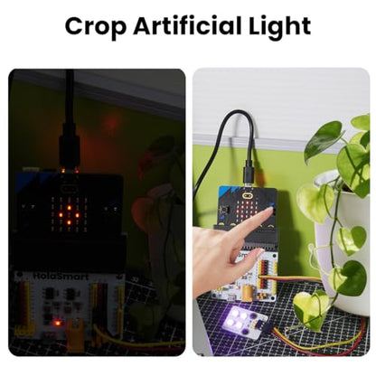 Micro:bit Smart Farm Learning Kit,16 Progressive STEM Projects for School Student | MakeCode & Python Programming | Actuators for IoT Agriculture Education (Without Micro:bit Board)