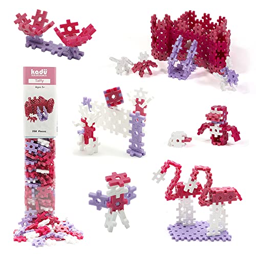 KADÜ 250 Piece Taffy Set Kids Age 5+ Building Block STEM Interlocking Toy - color: Taffy, size: 250 Pieces