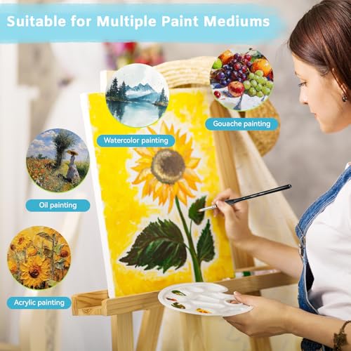 Detail Paint Brushes Set, 8 pcs Miniature Brushes for Fine Detailing - color: Black