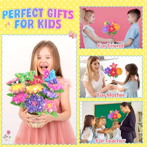 Zefy Poke Art Flower Bouquet, Mess-Free Arts and Crafts for Kids