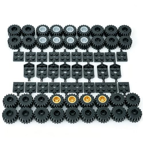 City Wheels Tires and Axles Set 100Pcs Brick Accessories Car Parts Toys - color: Multicolored-no.2