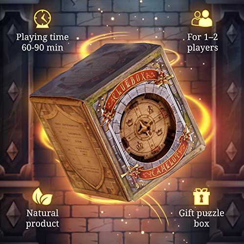 iDventure Cluebox Camelot, Escape Room in a Wooden Puzzle Box for Adults - color: Camelot