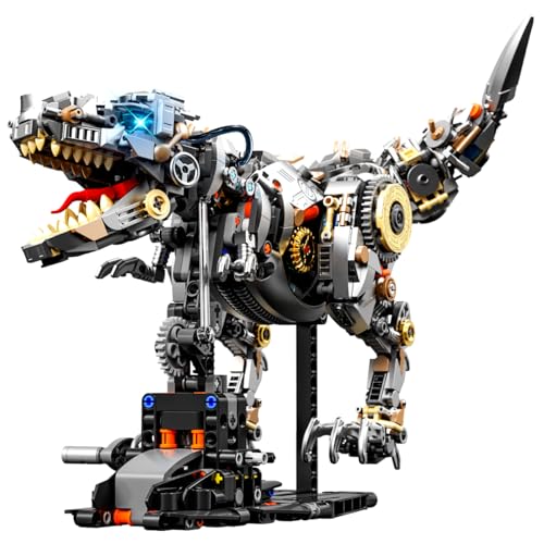 Mechanical T-Rex Building Set with Light, Compatible with LEGO Set-1268pcs - style: Mechanical Dinosaur