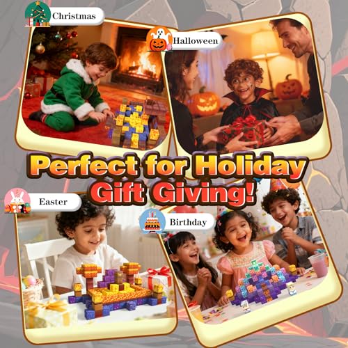 Rurvale Magnetic Blocks, Building Toys for Toddler 3+ Year Old Boy and Girl - color: 200pcs