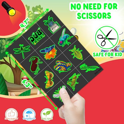96PCS Glow in The Dark Bug Temporary Tattoos for Kids, Luminous - color: 96PCS-Glow