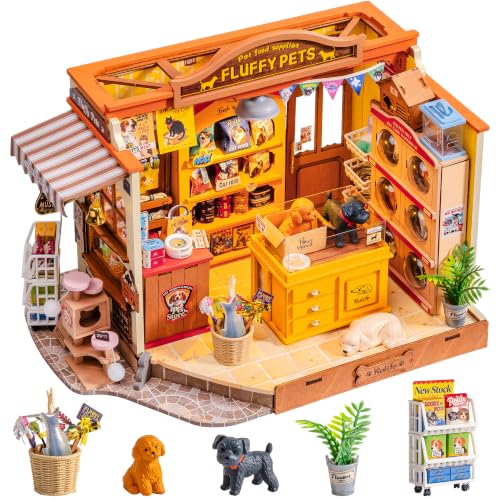 Rolife DIY Miniature House Shop Series - Fluffy Friends Hub Pet Shop