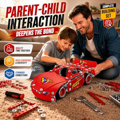 Metal Model Car Kit, Racing Car - color: Red