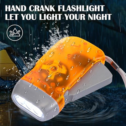 Treela 36 Hand Crank Flashlights,Red, Blue, Purple, Orange, Yellow, Green - color: Red, Blue, Purple, Orange, Yellow, Green