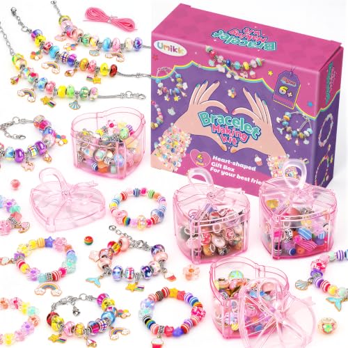 Umikk Charm Bracelet Jewelry Making Kit for Girls 8-12 Kids' Arts Craft Kit - size: 4（5.2“x6”）