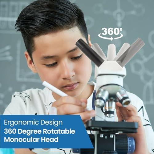 AmScope Digital Cordless Compound Monocular Microscope, 1.3MP Camera - style: M158C-2L-E1