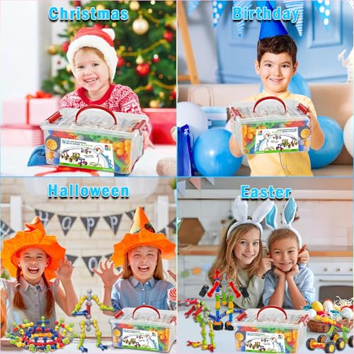 Huaker STEM Building Toys for 3 4 5 6 7 8 Year Old Boys Girls Birthday Gift - style: 125